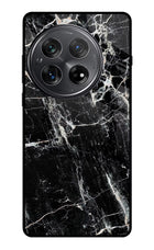 Black Marble Texture Oneplus 12 Glass Case