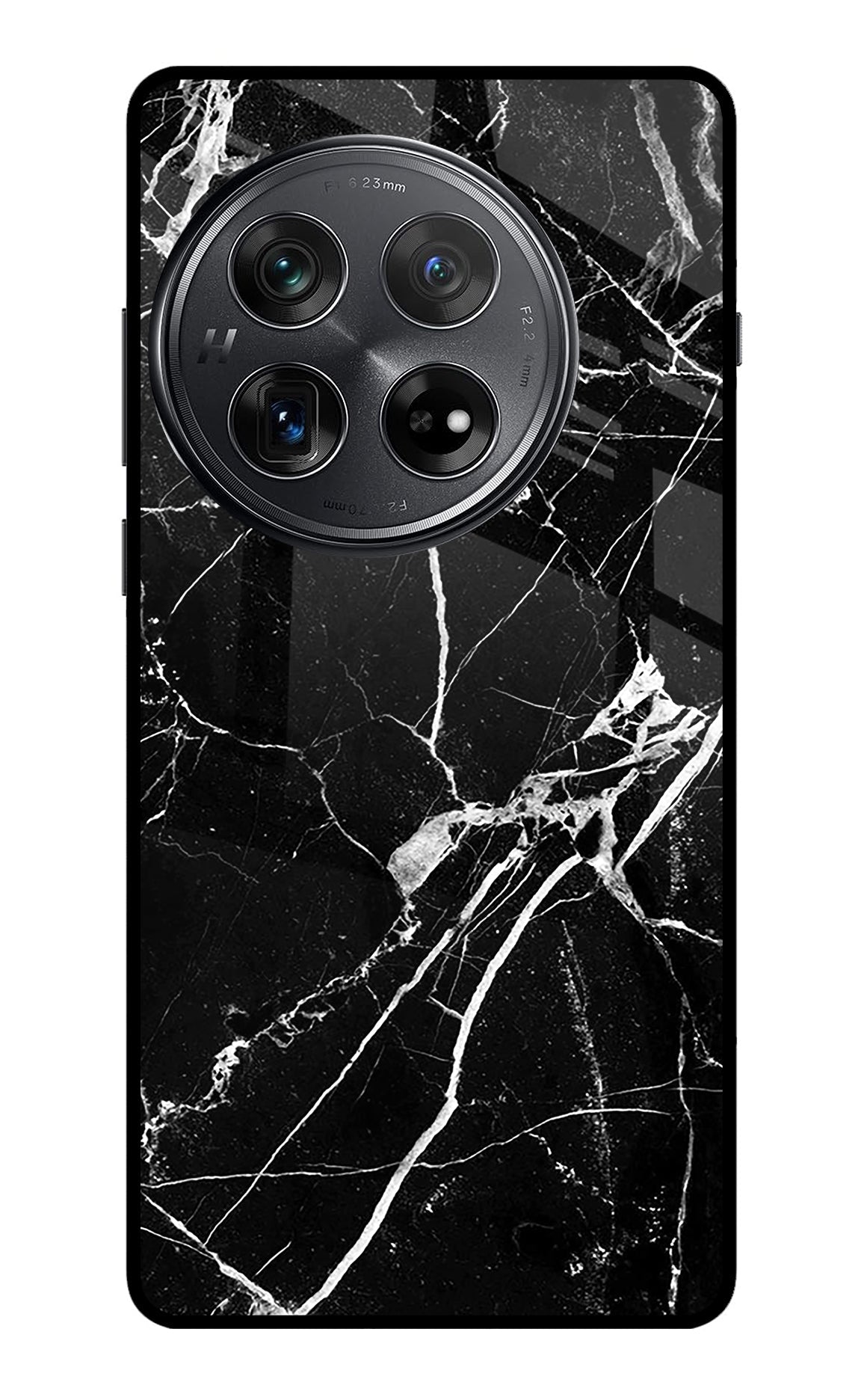 Black Marble Pattern Oneplus 12 Glass Case