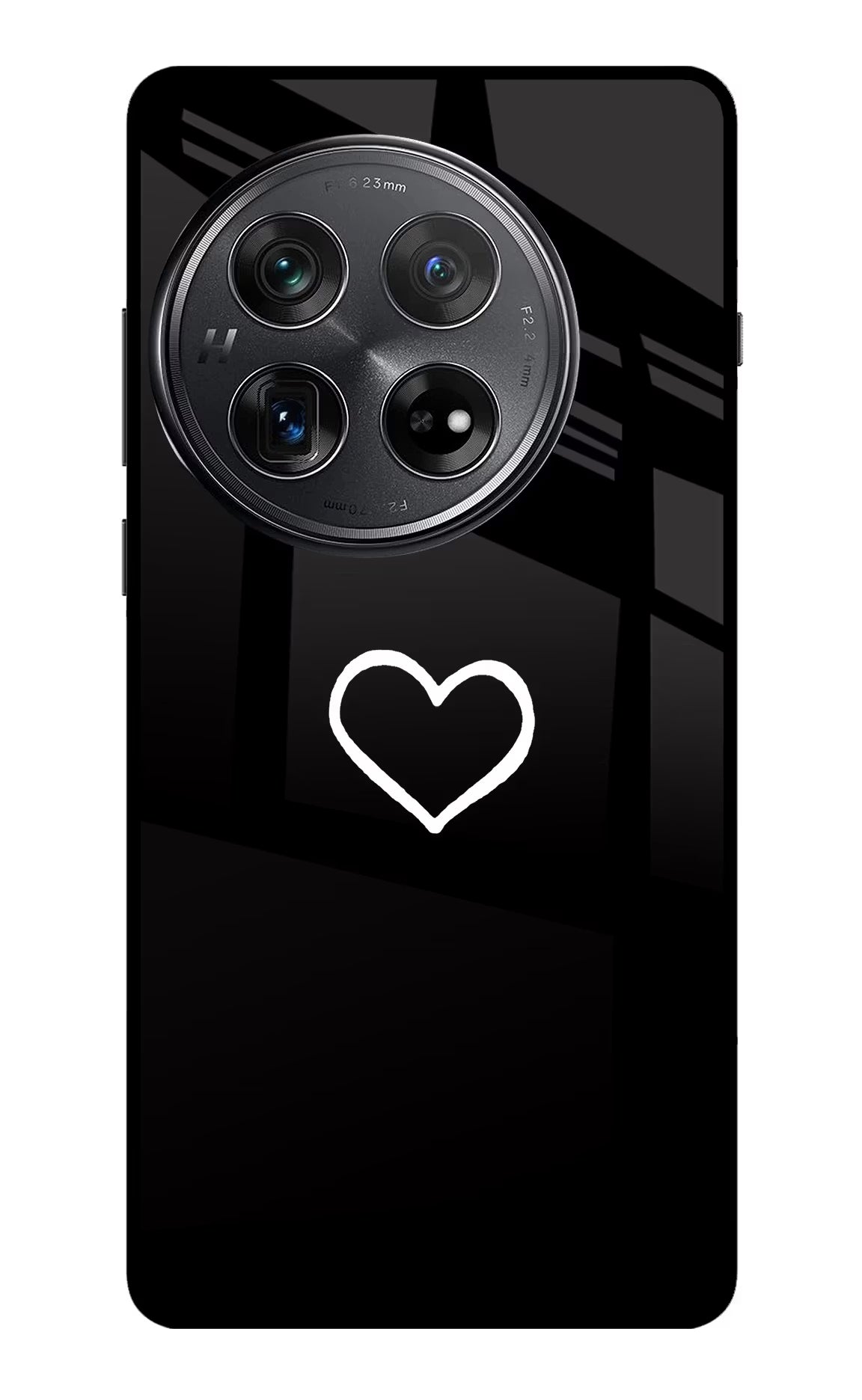 Heart Oneplus 12 Glass Case Back Cover by Casekaro