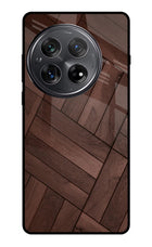 Wooden Texture Design Oneplus 12 Glass Case