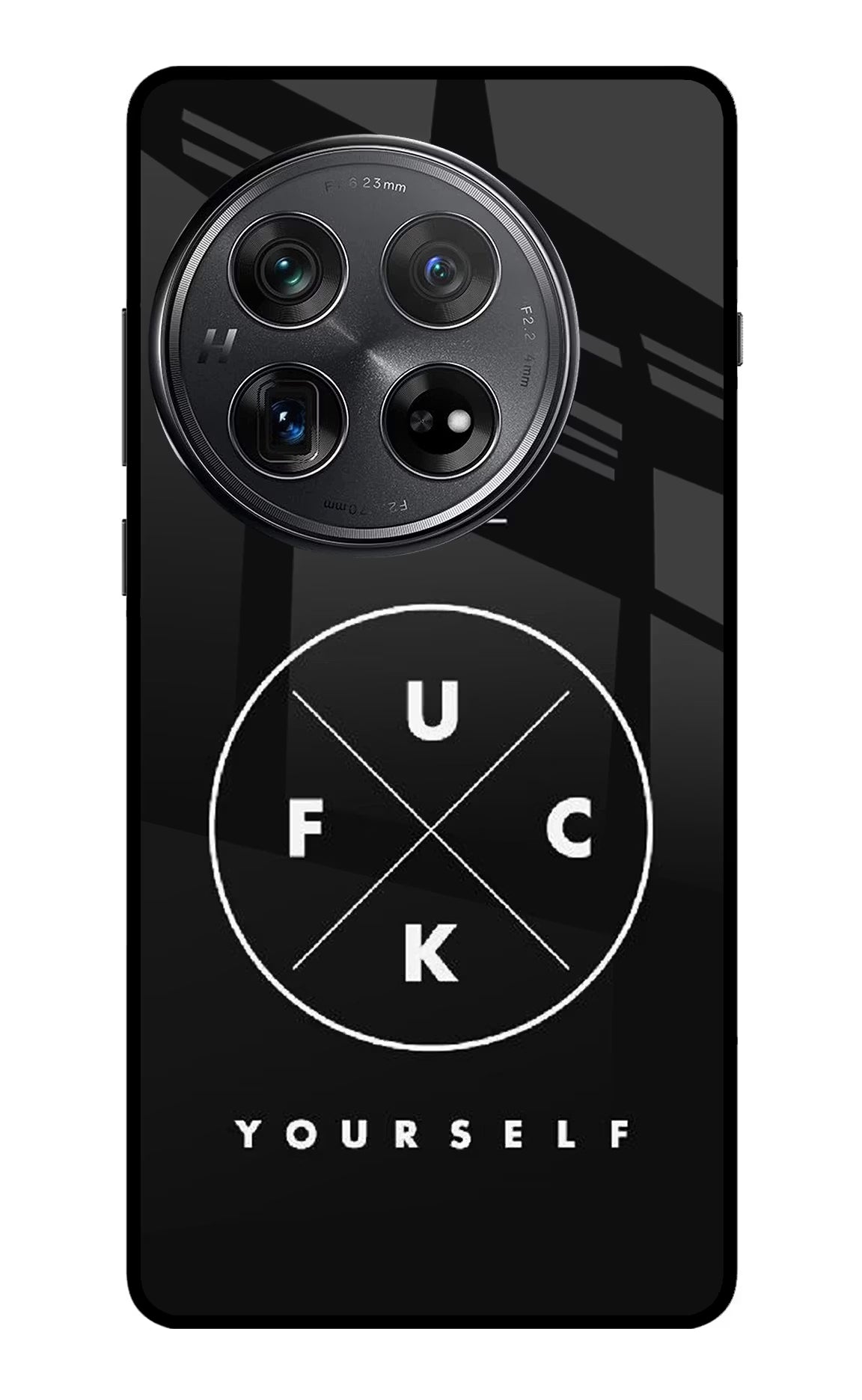 Go Fuck Yourself Oneplus 12 Glass Case Back Cover by Casekaro