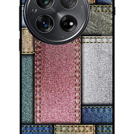 Multicolor Jeans Oneplus 12 Glass Case