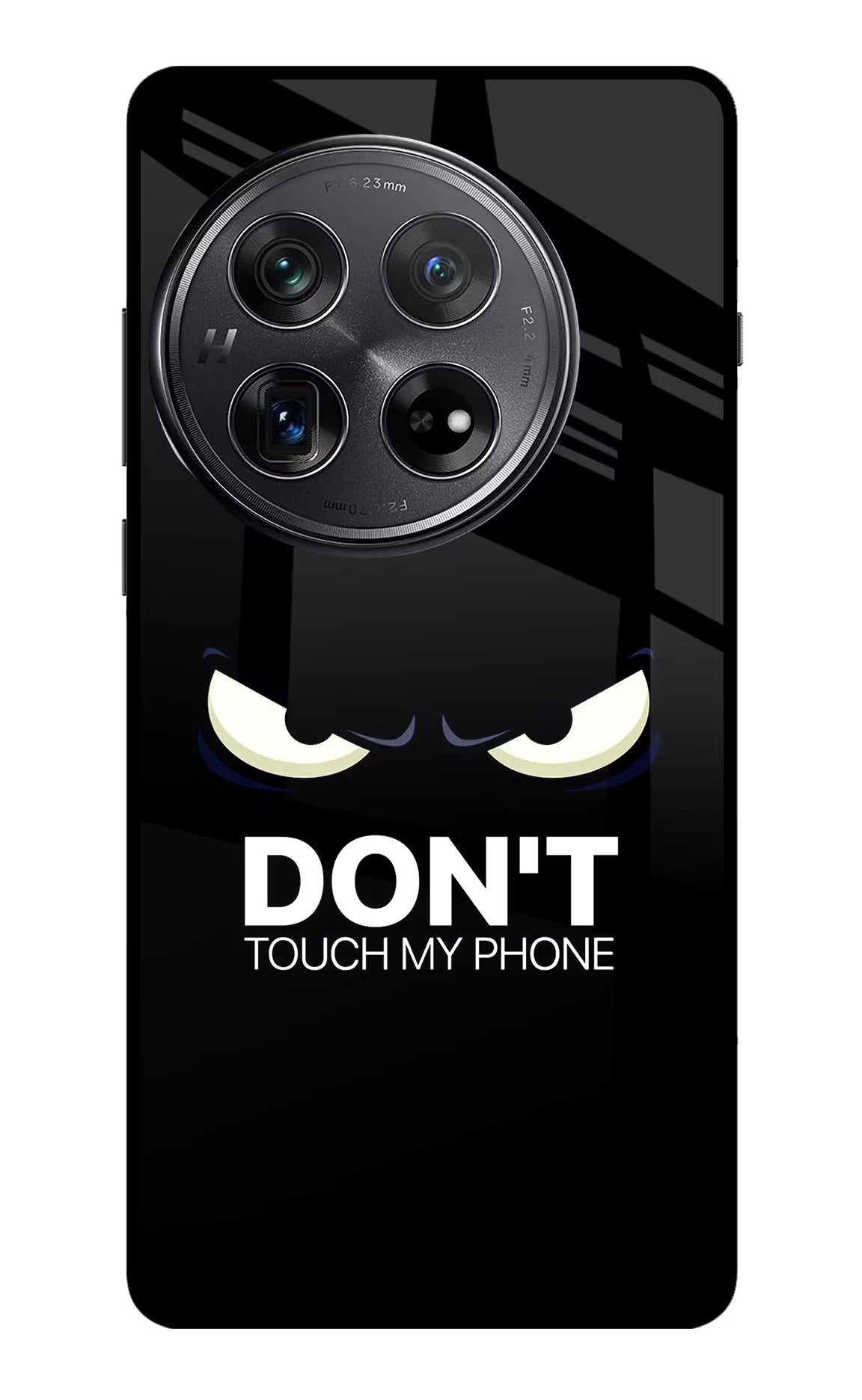 Don'T Touch My Phone Oneplus 12 Glass Case Back Cover by Casekaro