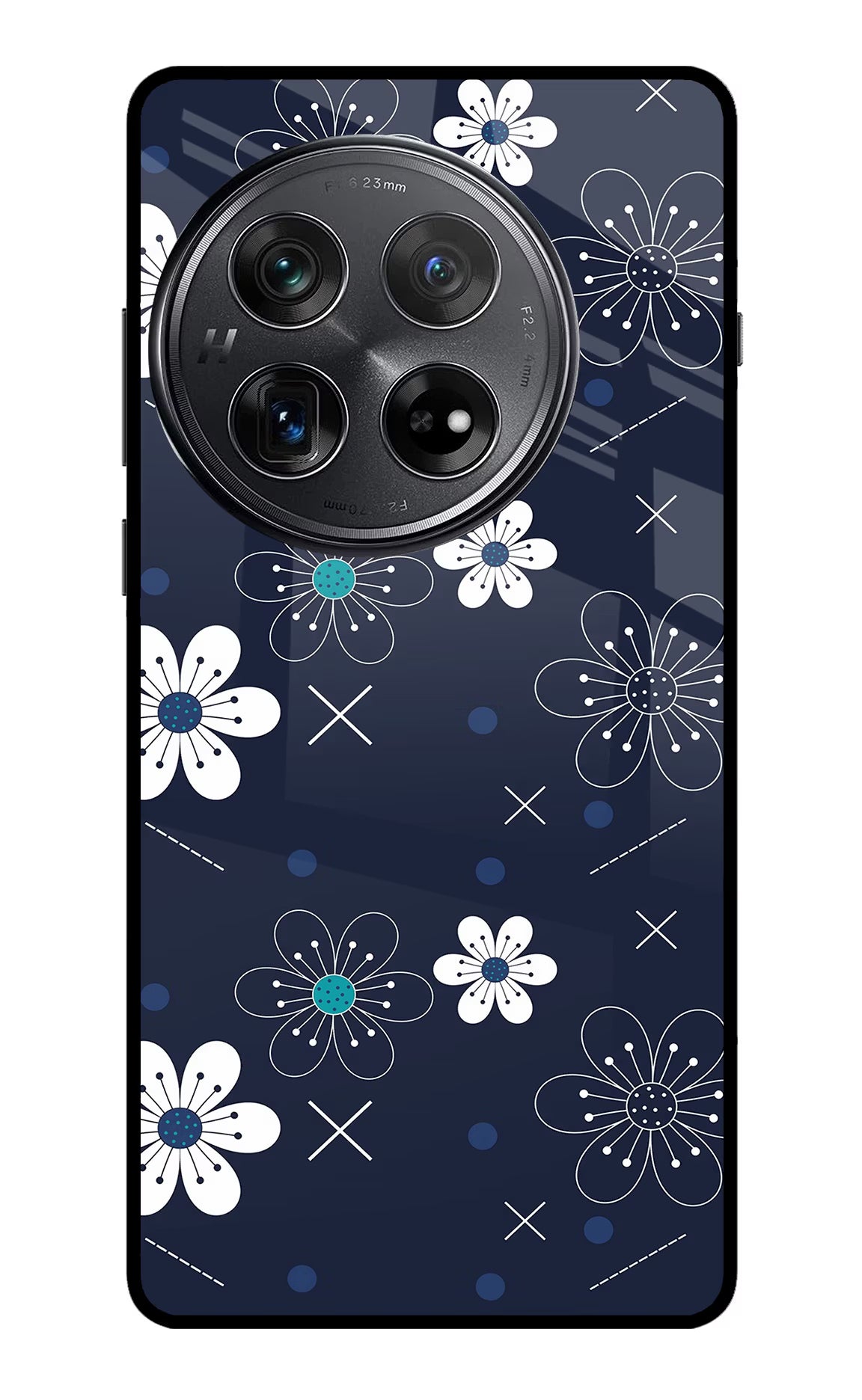 Flowers Oneplus 12 Glass Case Back Cover by Casekaro