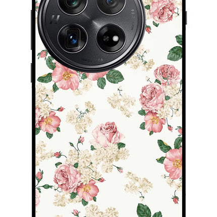 Flowers Oneplus 12 Glass Case