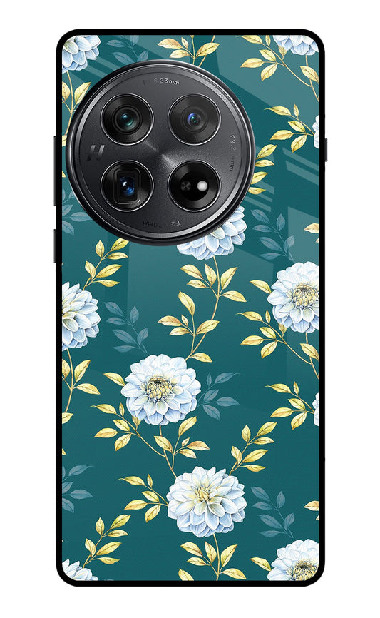 Flowers Oneplus 12 Glass Case