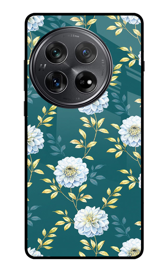 Flowers Oneplus 12 Glass Case