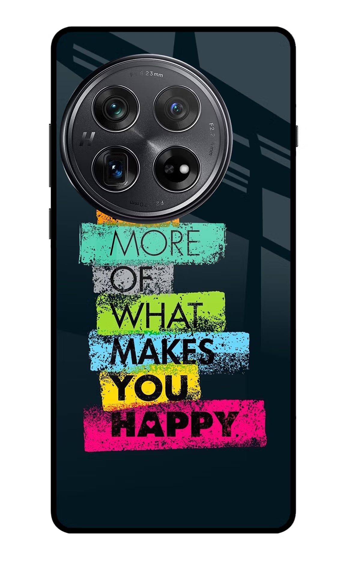 Do More Of What Makes You Happy Oneplus 12 Glass Case Back Cover by Casekaro