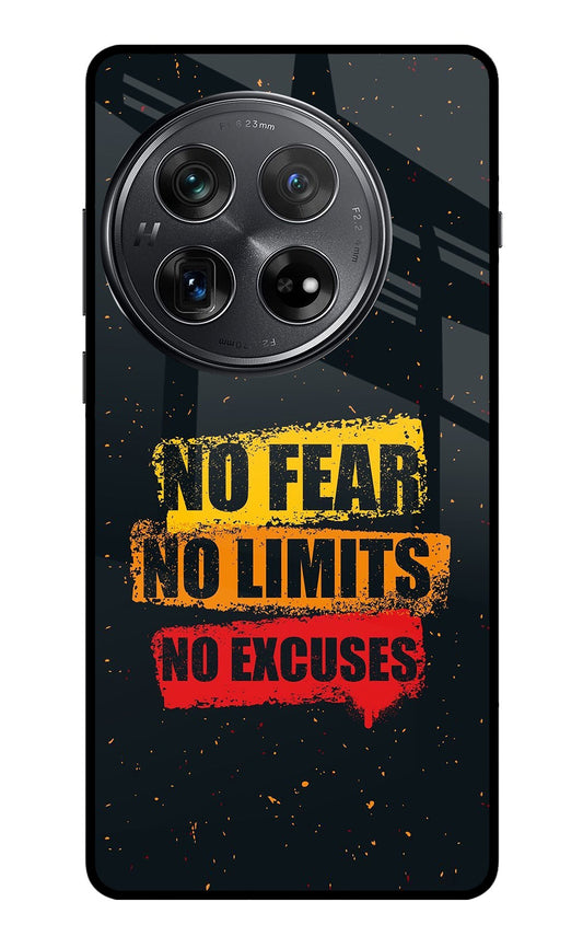 No Fear No Limits No Excuse Oneplus 12 Glass Case