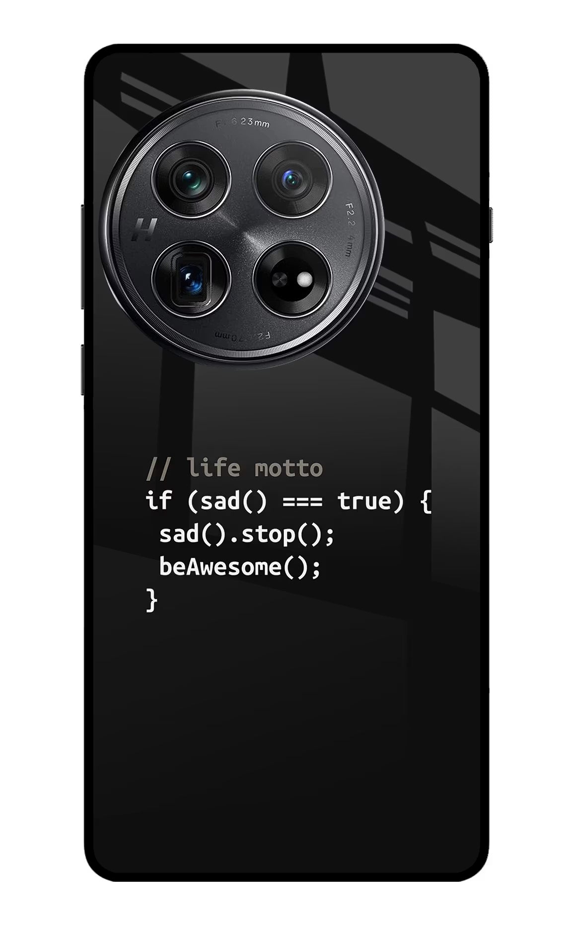 Life Motto Code Oneplus 12 Glass Case Back Cover by Casekaro