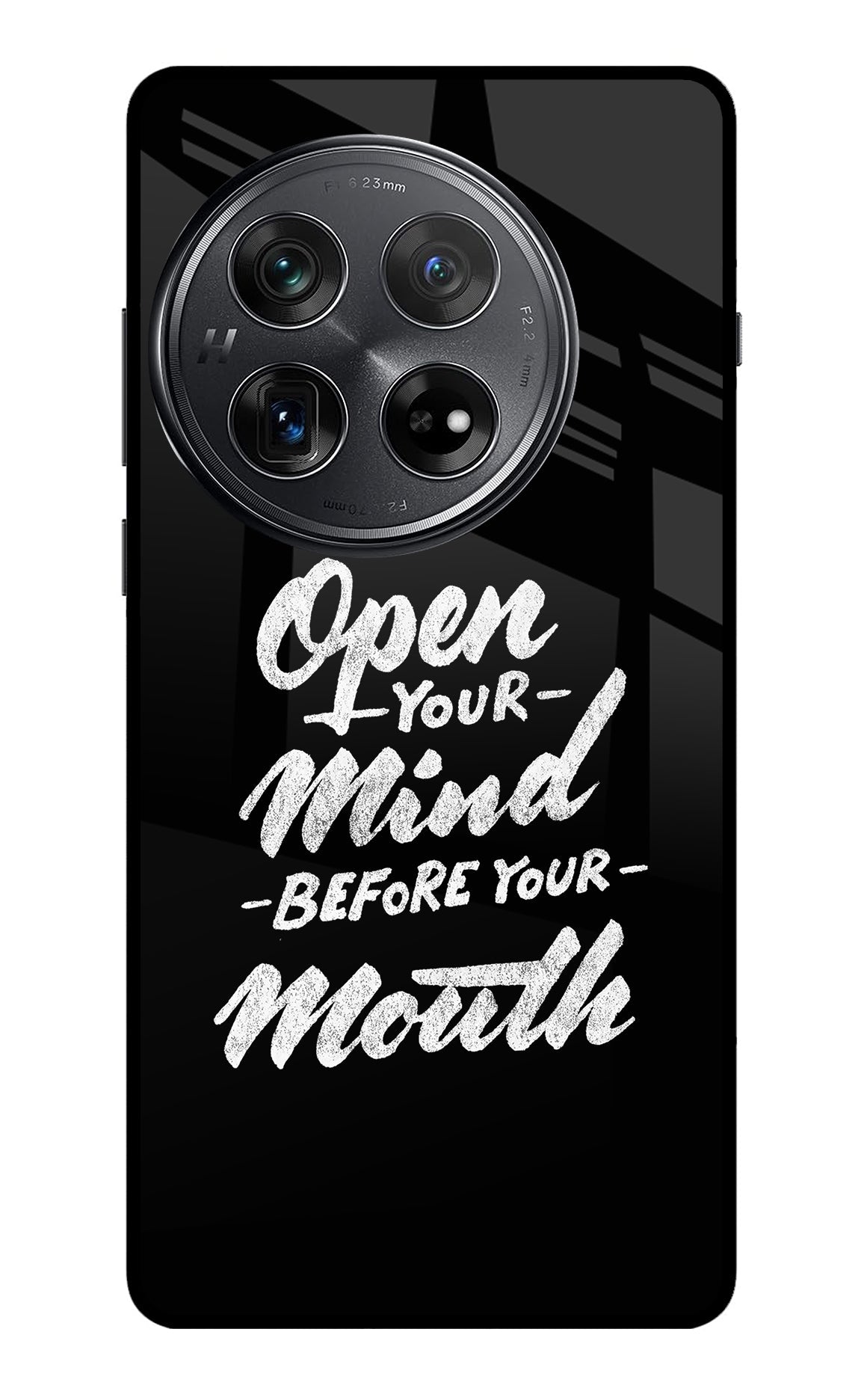 Open Your Mind Before Your Mouth Oneplus 12 Glass Case