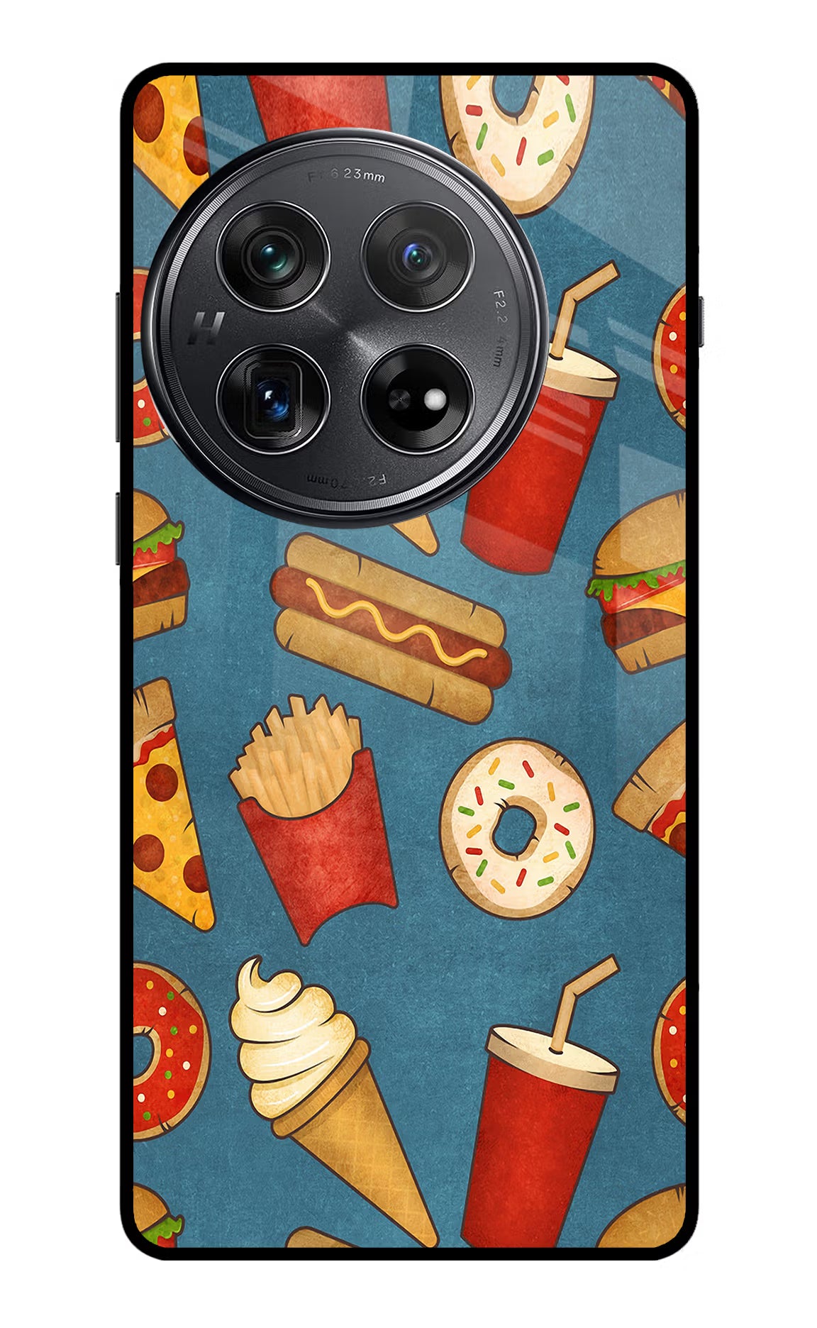 Foodie Oneplus 12 Glass Case Back Cover by Casekaro