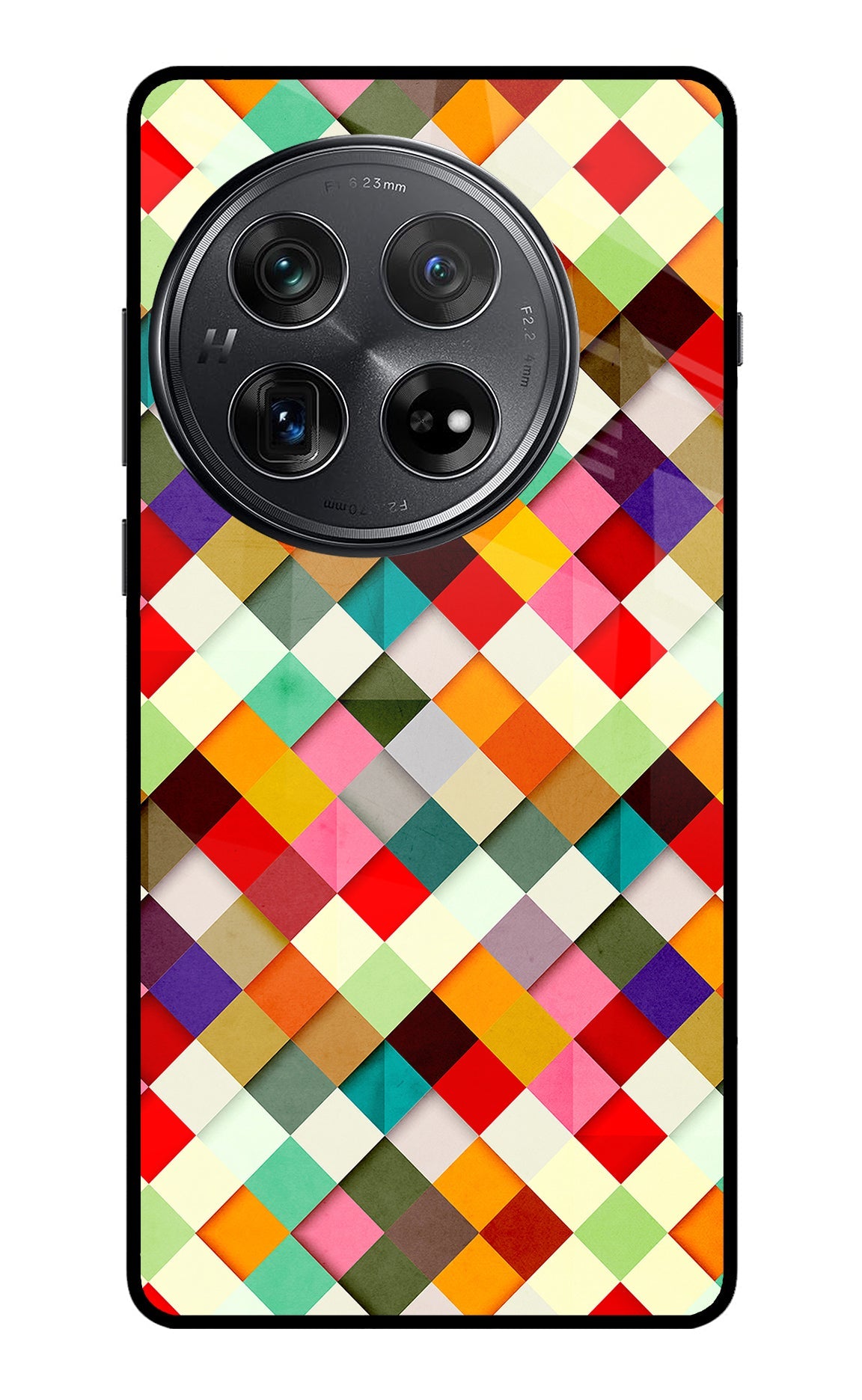 Geometric Abstract Colorful Oneplus 12 Glass Case