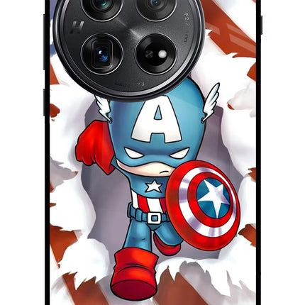 Captain America Oneplus 12 Glass Case