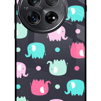 Elephants Oneplus 12 Glass Case