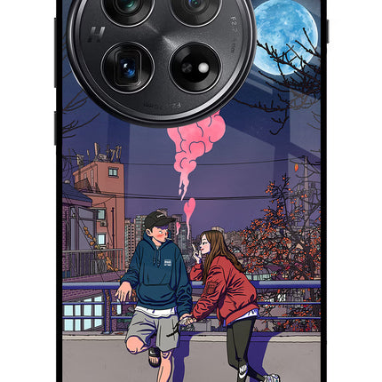 Chilling Couple Oneplus 12 Glass Case