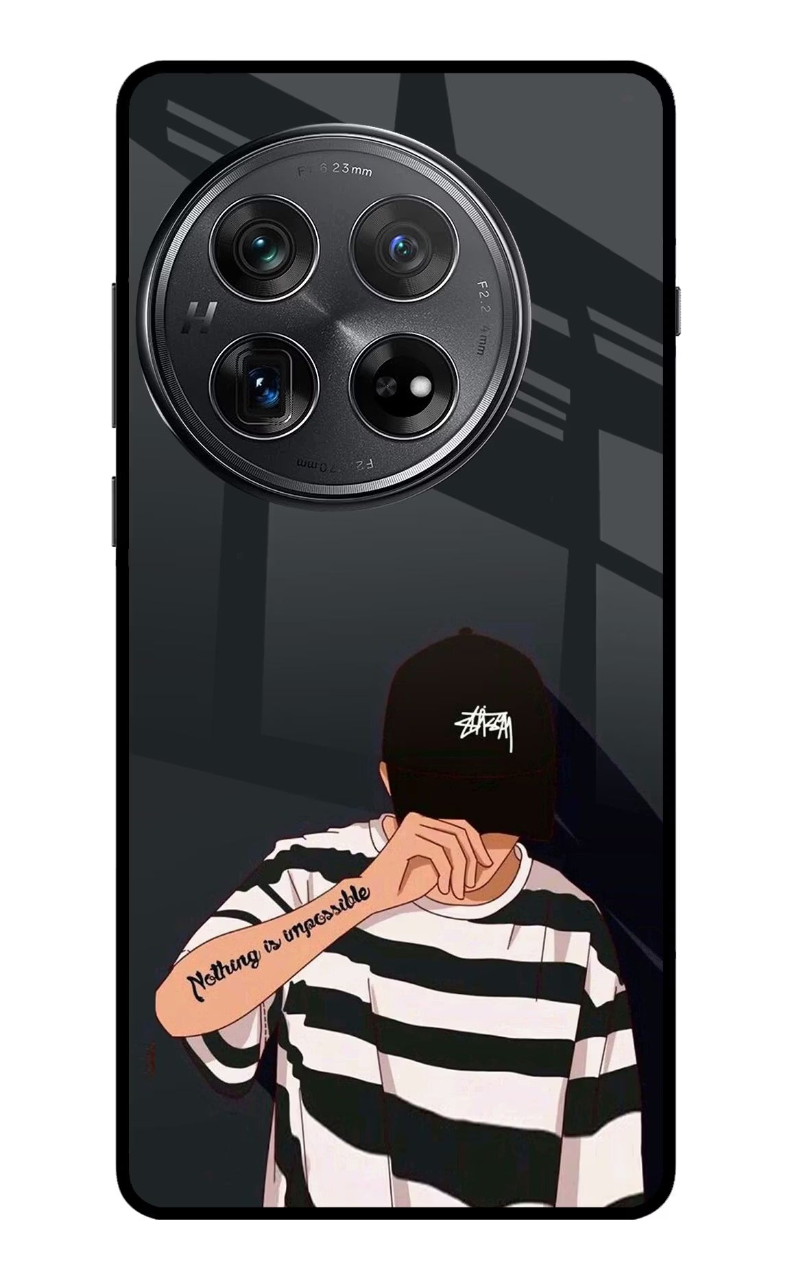 Aesthetic Boy Oneplus 12 Glass Case Back Cover by Casekaro