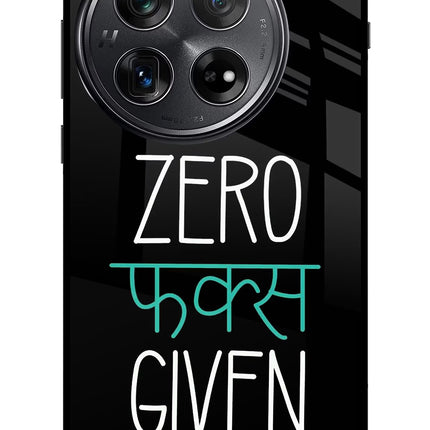 Zero Fucks Given Oneplus 12 Glass Case