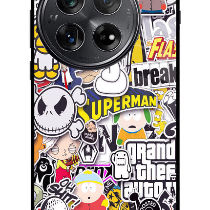 Sticker Bomb Oneplus 12 Glass Case