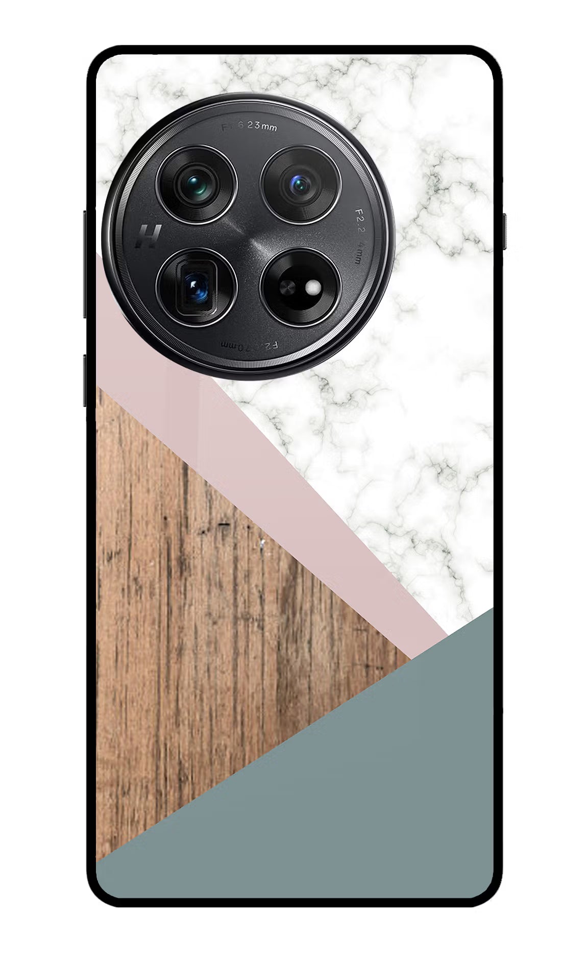 Marble wood Abstract Oneplus 12 Glass Case Back Cover by Casekaro