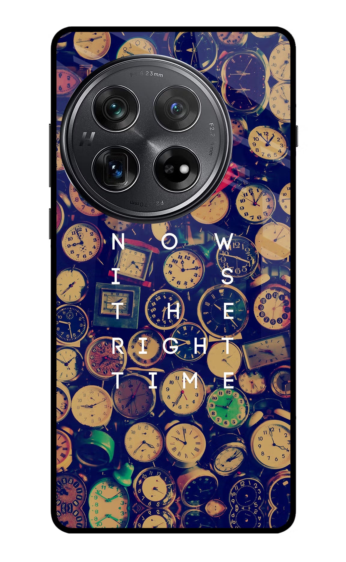 Now is the Right Time Quote Oneplus 12 Glass Case Back Cover by Casekaro