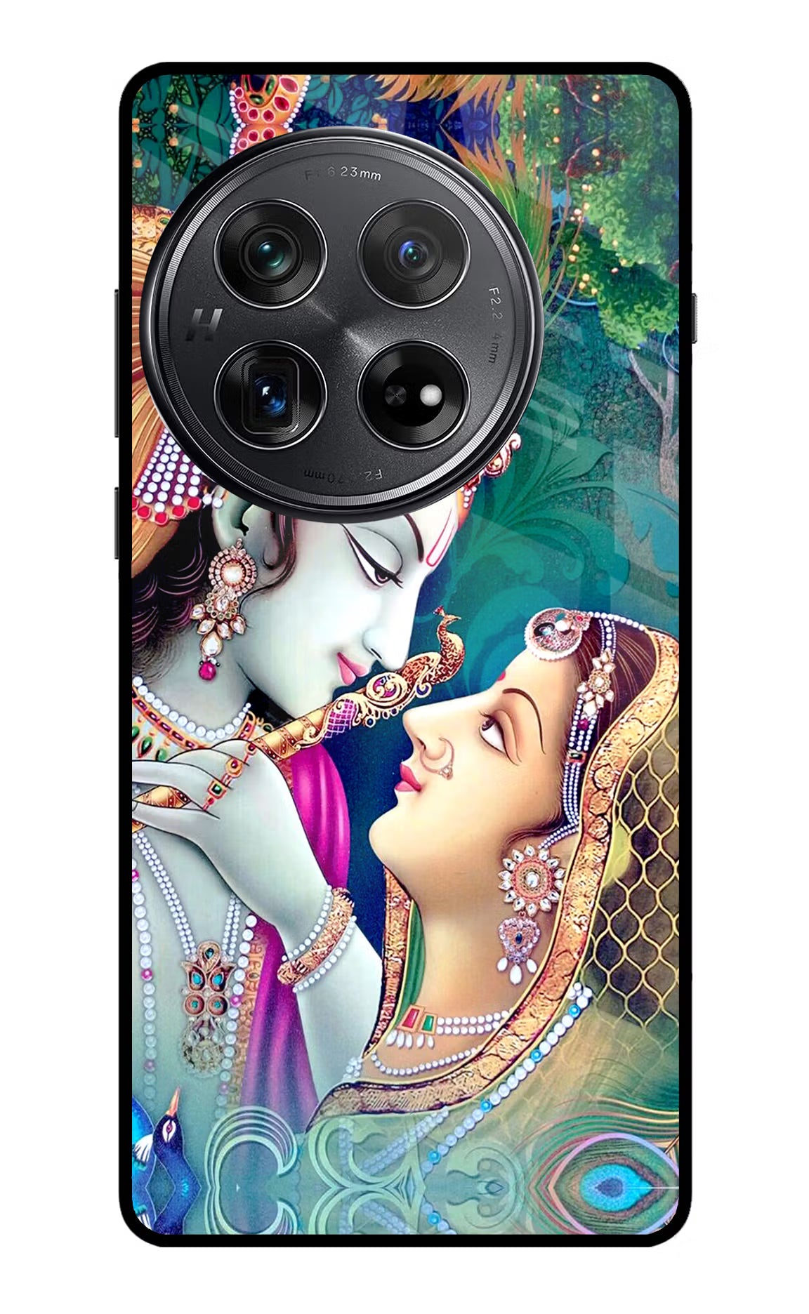 Lord Radha Krishna Oneplus 12 Glass Case Back Cover by Casekaro