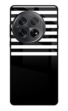 Black and White Print Oneplus 12 Glass Case