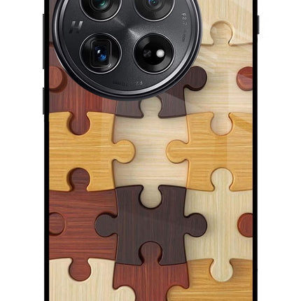 Wooden Puzzle Oneplus 12 Glass Case