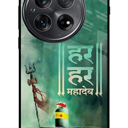 Har Har Mahadev Shivling Oneplus 12 Glass Case