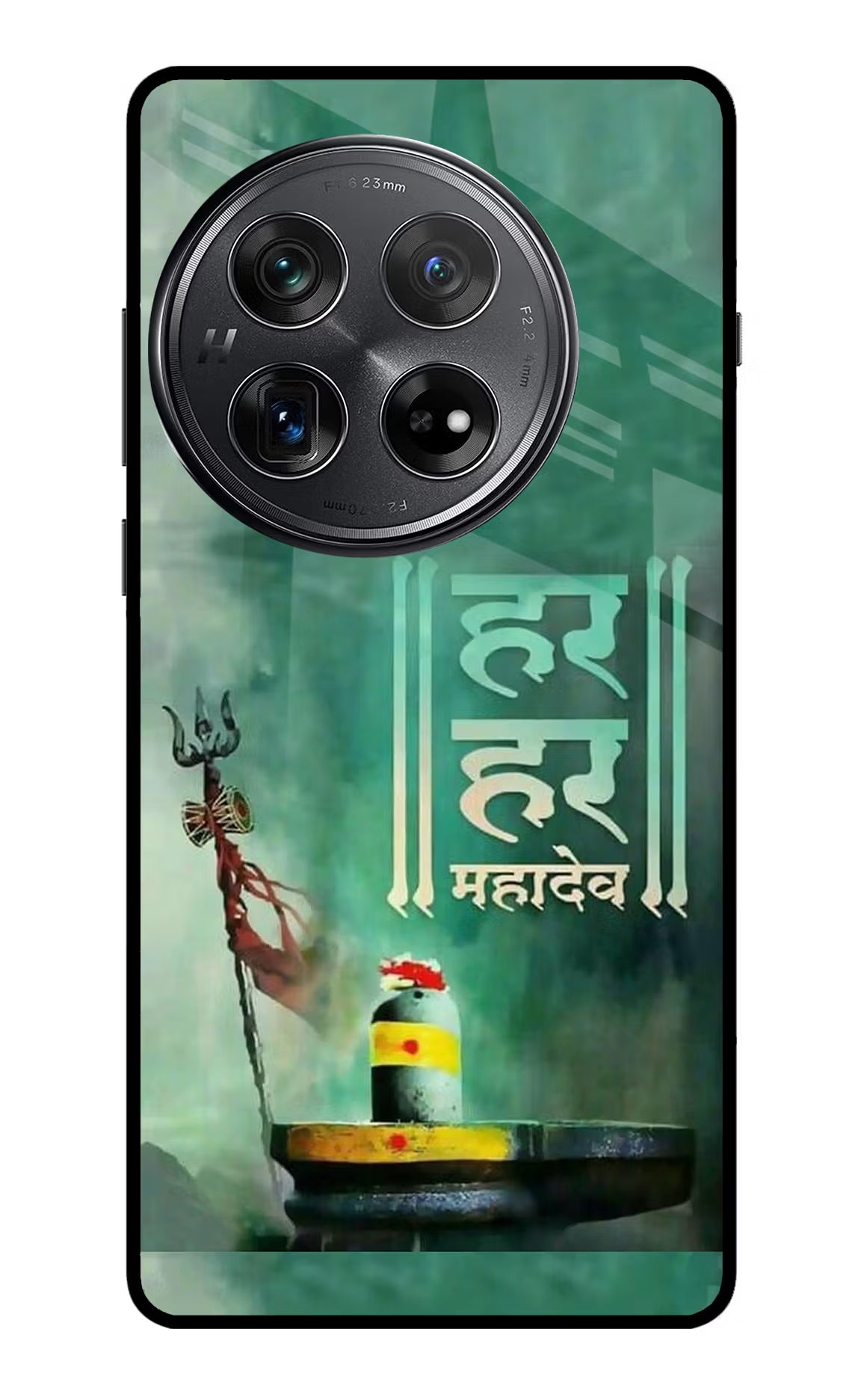 Har Har Mahadev Shivling Oneplus 12 Glass Case Back Cover by Casekaro
