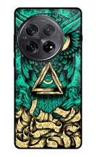 Green Owl Oneplus 12 Glass Case