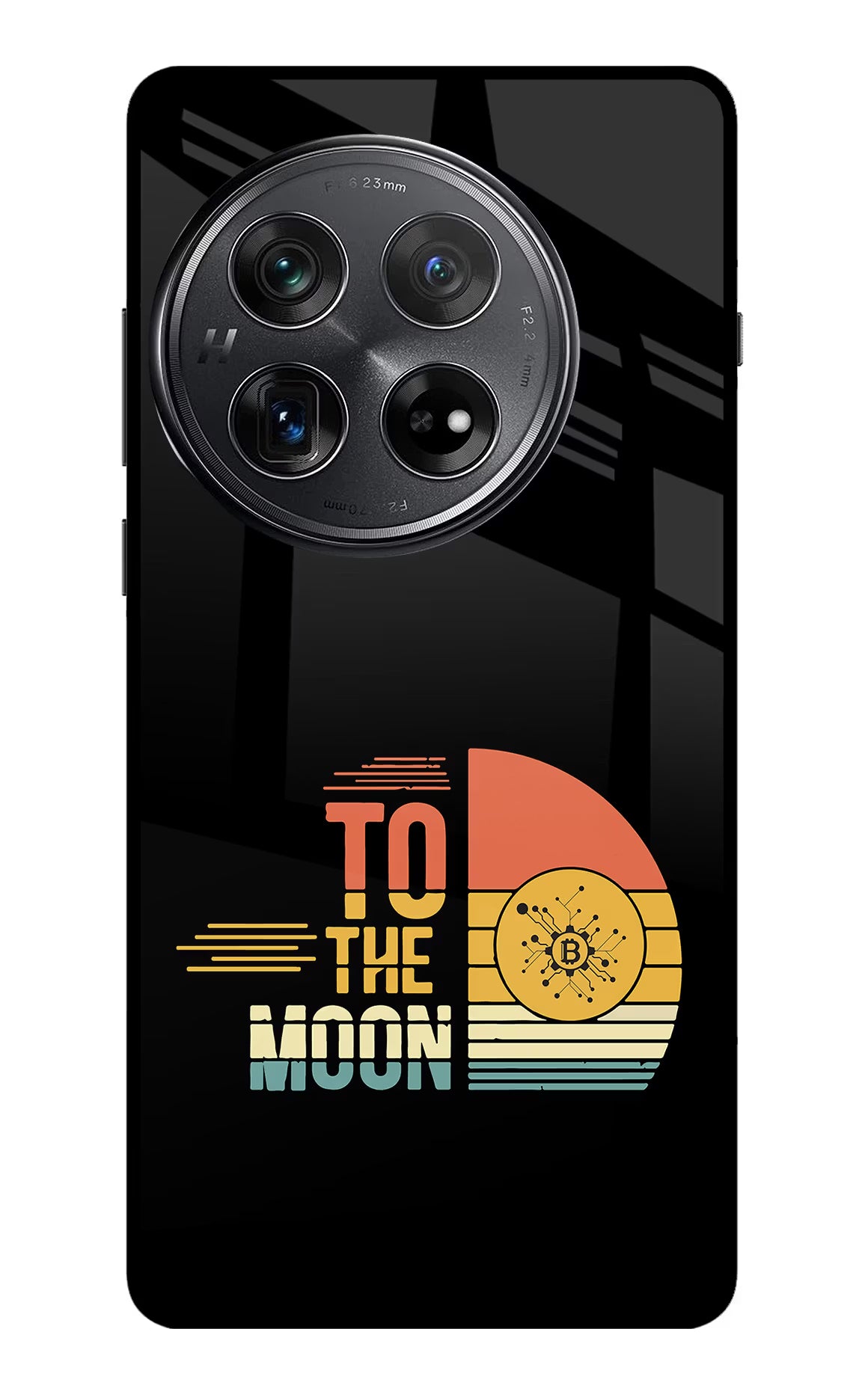 To the Moon Oneplus 12 Glass Case Back Cover by Casekaro