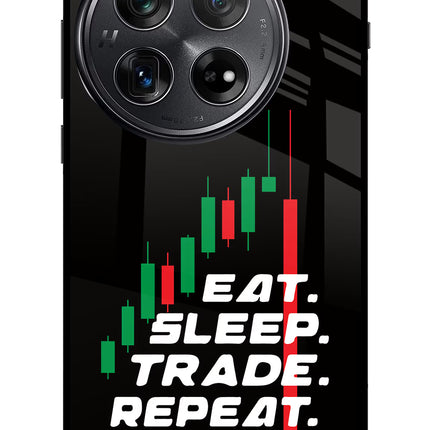 Eat Sleep Trade Repeat Oneplus 12 Glass Case