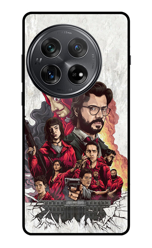 Money Heist Artwork Oneplus 12 Glass Case