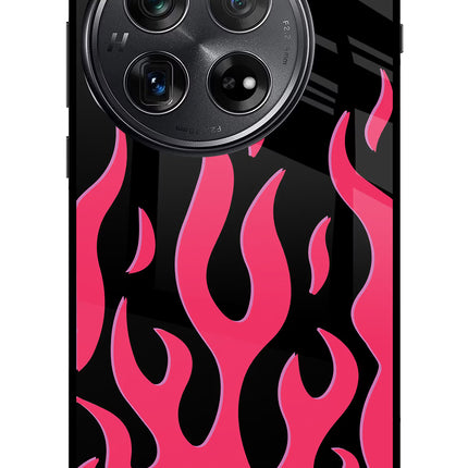 Fire Flames Oneplus 12 Glass Case