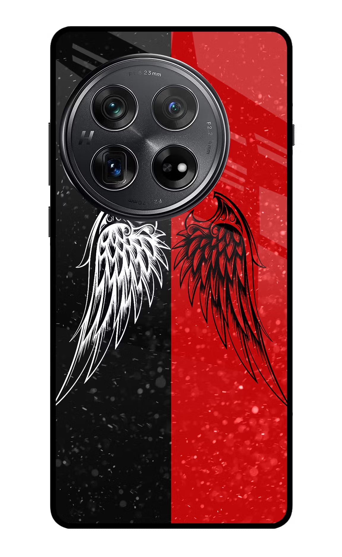 Wings Oneplus 12 Glass Case Back Cover by Casekaro
