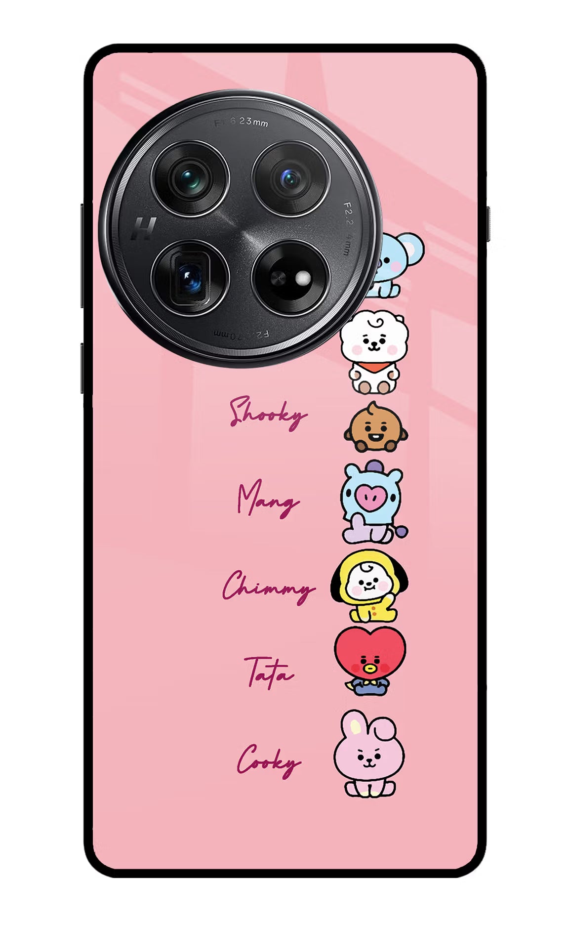 BTS names Oneplus 12 Glass Case Back Cover by Casekaro