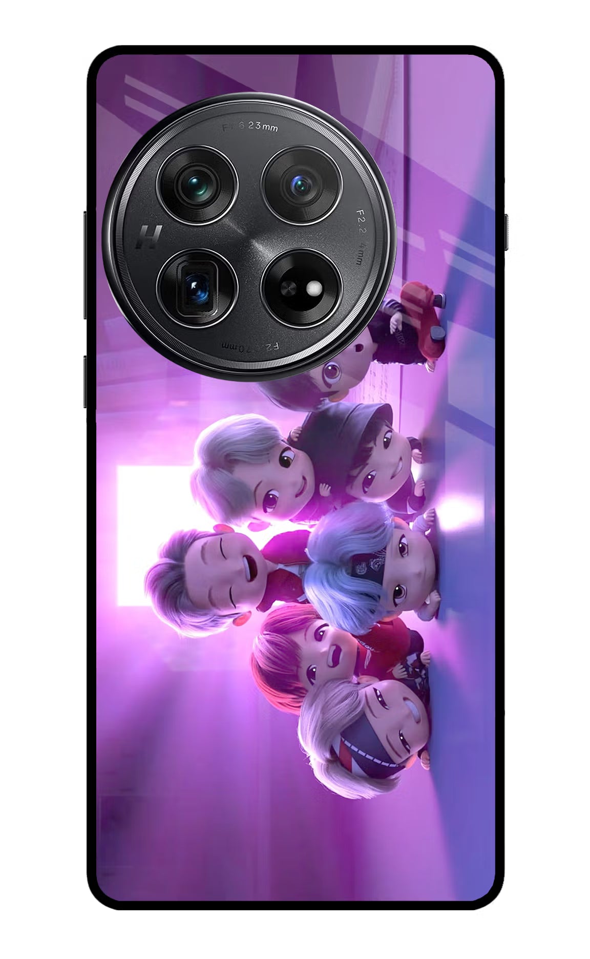 BTS Chibi Oneplus 12 Glass Case Back Cover by Casekaro
