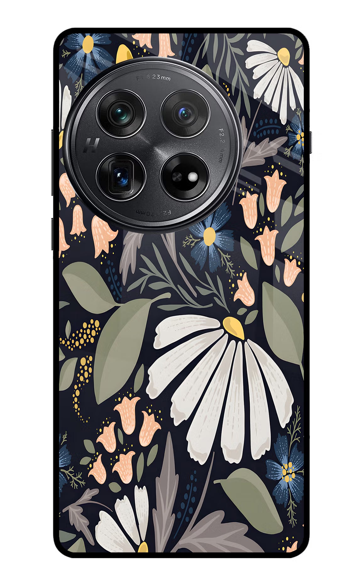 Flowers Art Oneplus 12 Glass Case Back Cover by Casekaro