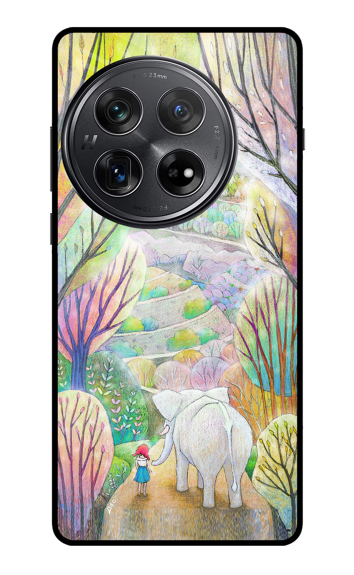 Nature Painting Oneplus 12 Glass Case Back Cover by Casekaro