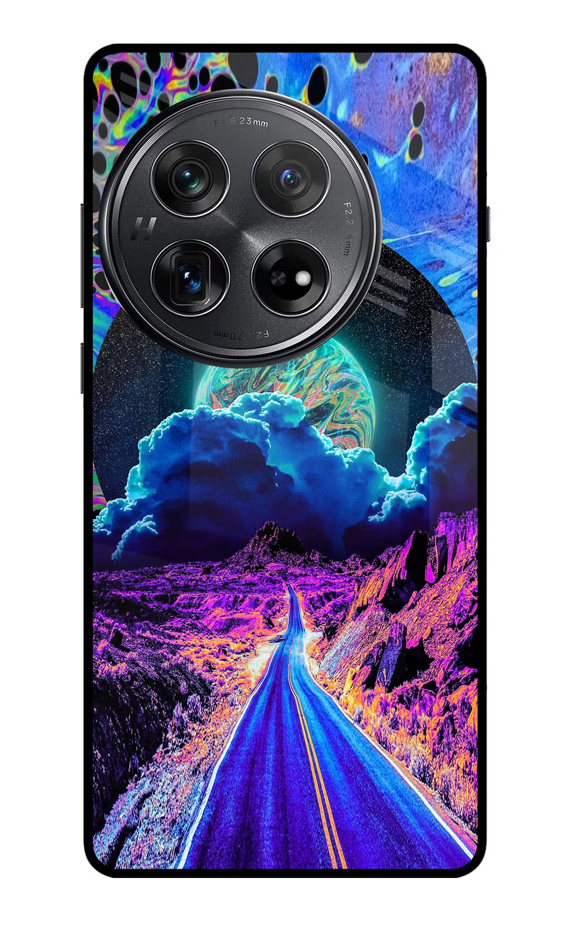 Psychedelic Painting Oneplus 12 Glass Case Back Cover by Casekaro