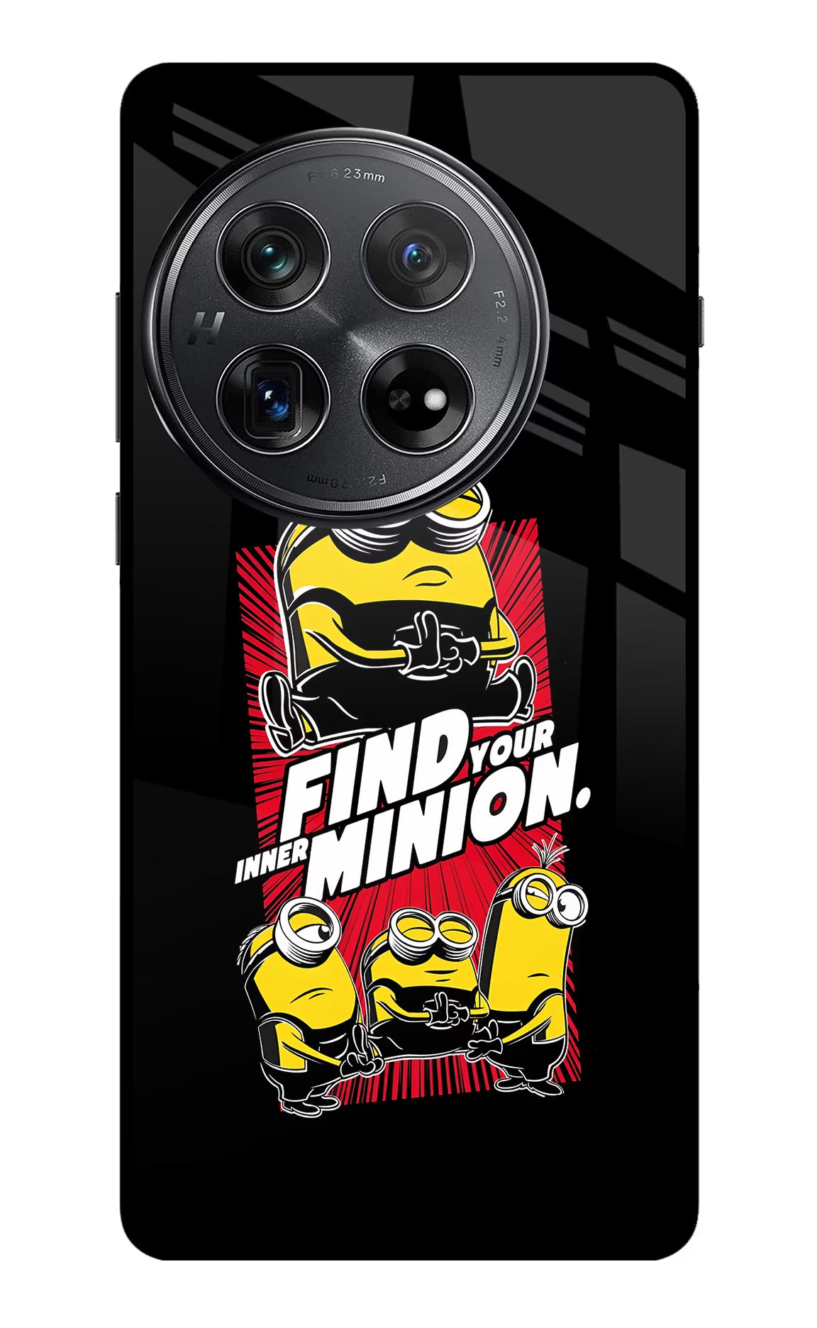 Find your inner Minion Oneplus 12 Glass Case Back Cover by Casekaro