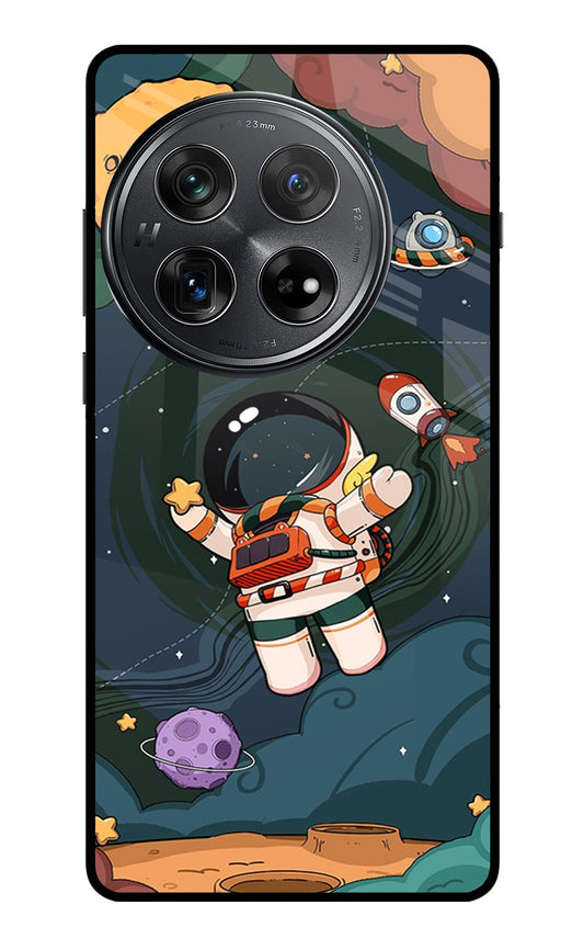 Cartoon Astronaut Oneplus 12 Glass Case