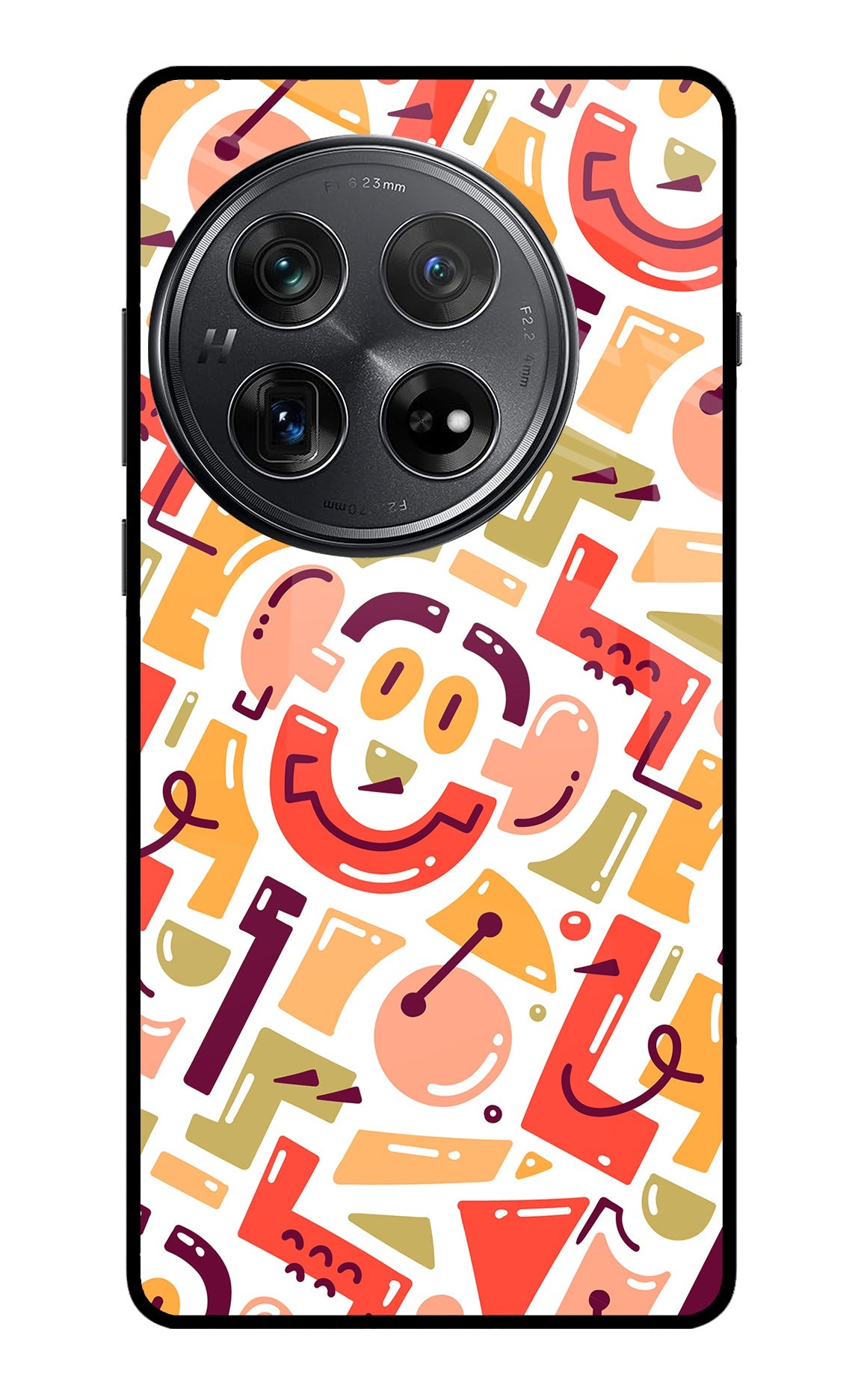 Doodle Pattern Oneplus 12 Glass Case