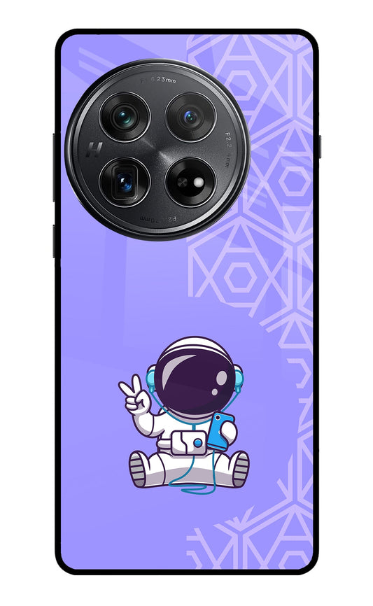 Cute Astronaut Chilling Oneplus 12 Glass Case
