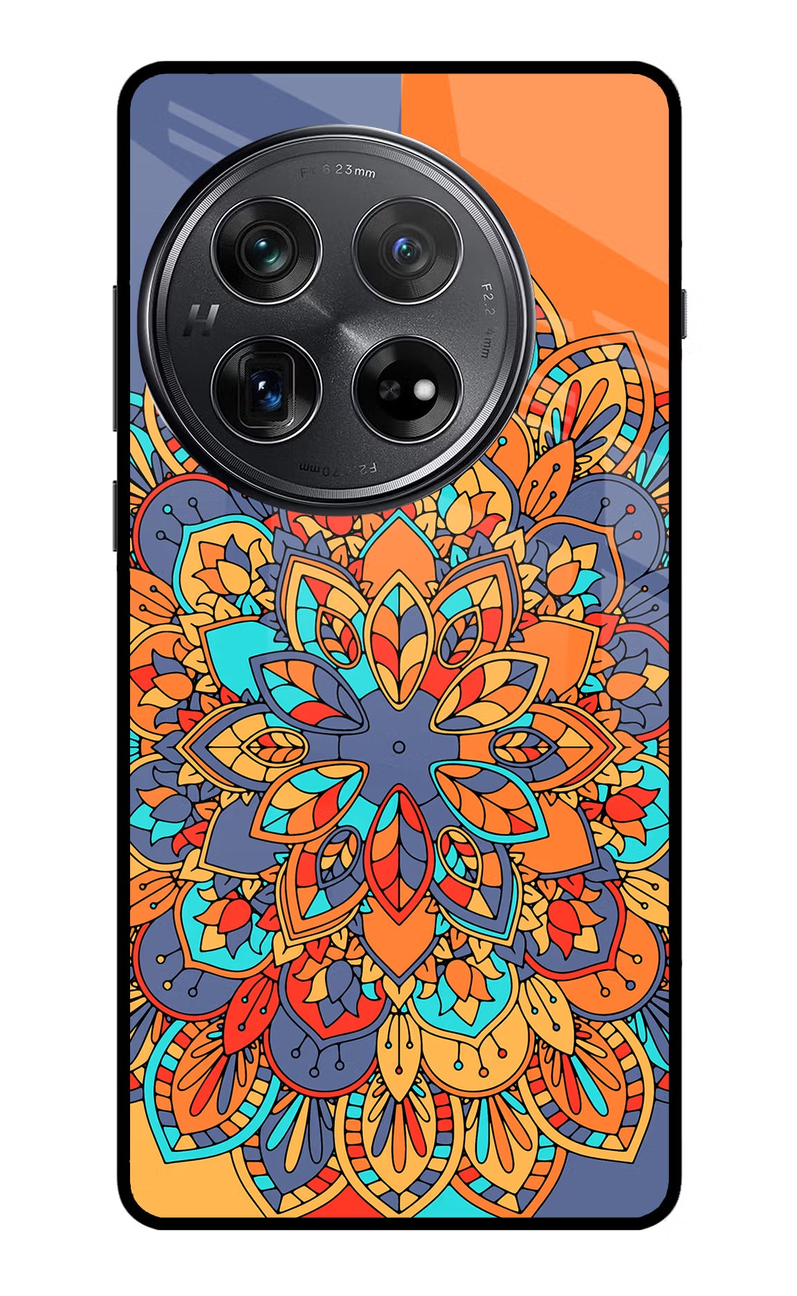 Color Mandala Oneplus 12 Glass Case Back Cover by Casekaro