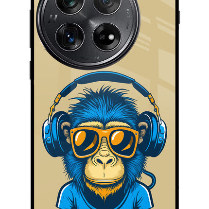 Monkey Headphone Oneplus 12 Glass Case