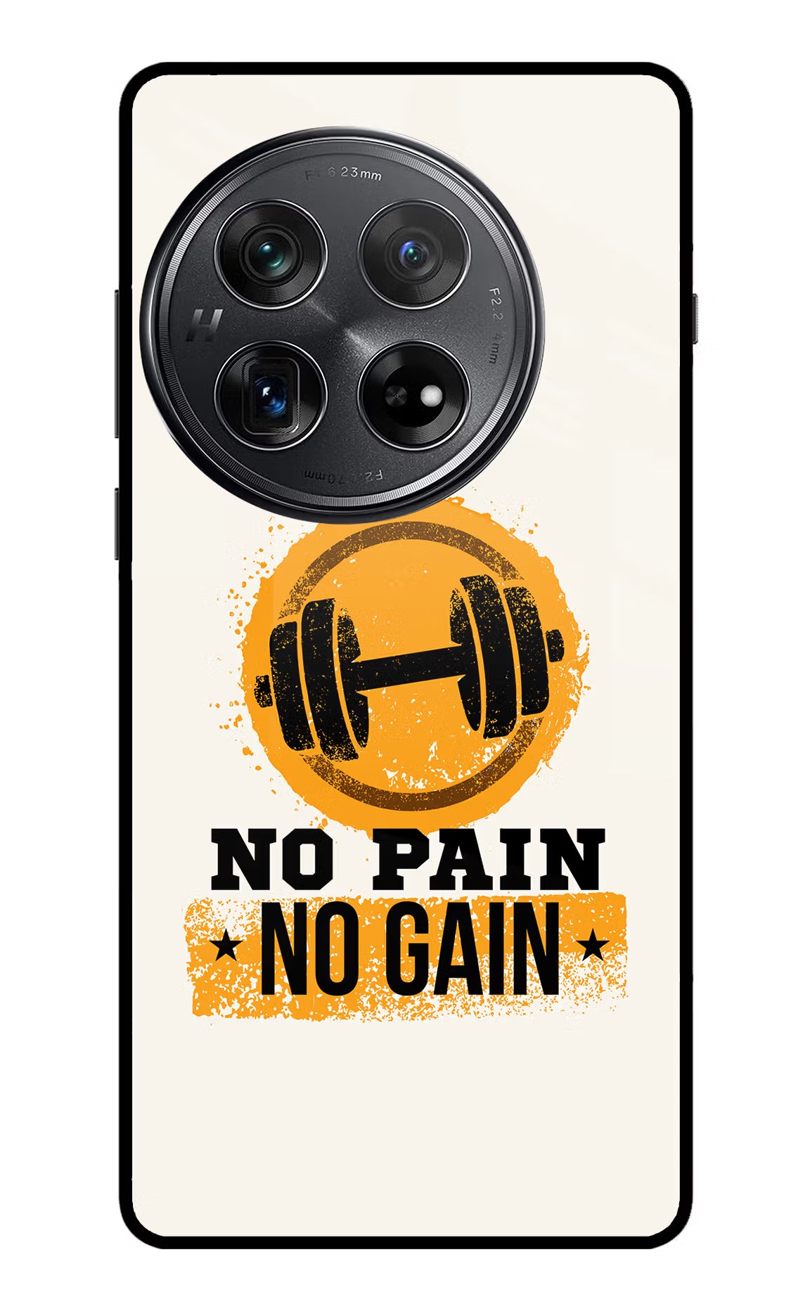 No Pain No Gain Oneplus 12 Glass Case Back Cover by Casekaro