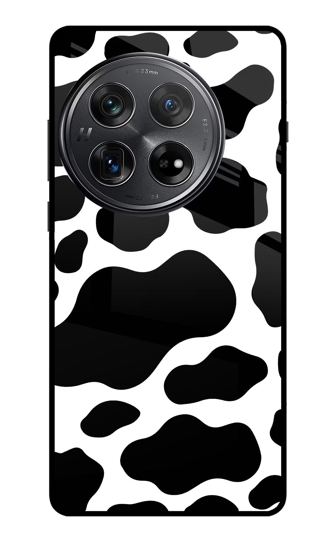 Cow Spots Oneplus 12 Glass Case Back Cover by Casekaro