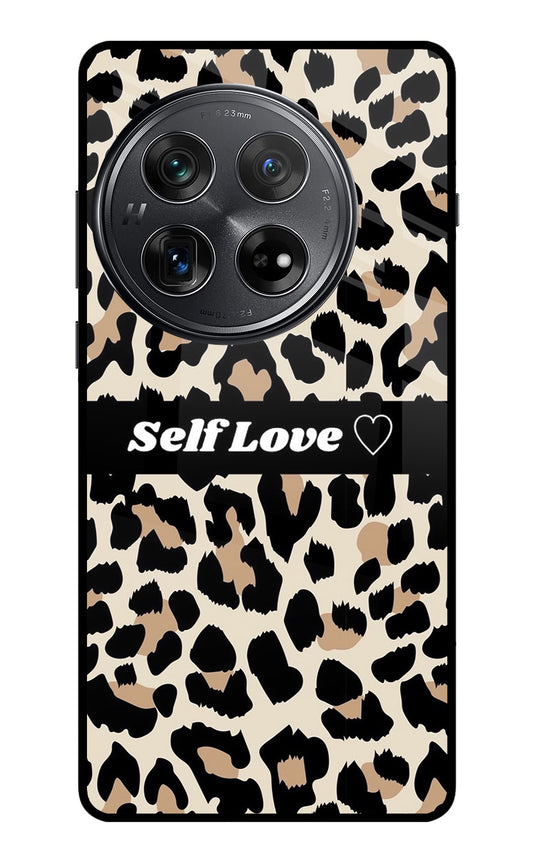 Leopard Print Self Love Oneplus 12 Glass Case